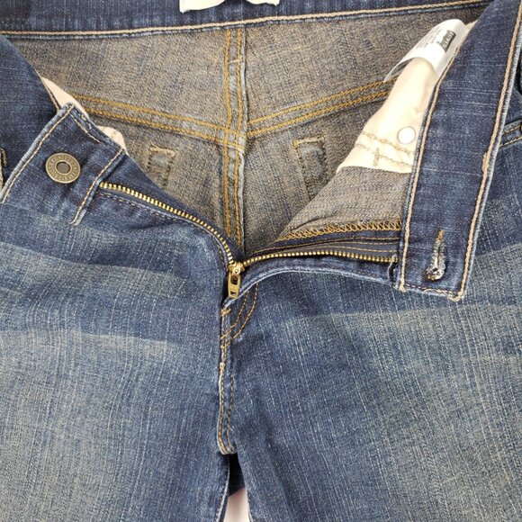 Levis 6 Short Bootcut 515 Blue Wash Women Jeans Denim Petite - Picture 6 of 14